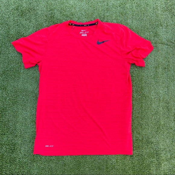 Nike Mens Dri-fit T-shirt size medium orange Preowned great condition activewear - Picture 4 of 4